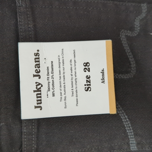 NEW Afends black jeans in 28 - Picture 3 of 6